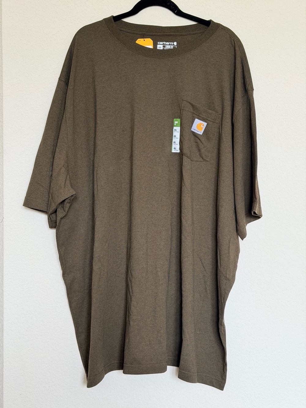 Carhartt Men’s Iconic K87 Pocket T-Shirt 4XL Log Heather NWT